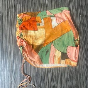 Color Block Forever 21 Side scrunched Skirt, size Large